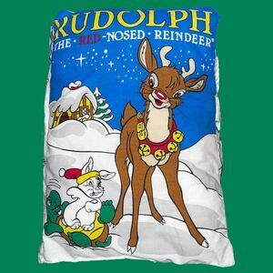 Vintage 1996 Wicklow Co. Rudolph The Red-Nosed Reindeer  13"x10" Plush Book